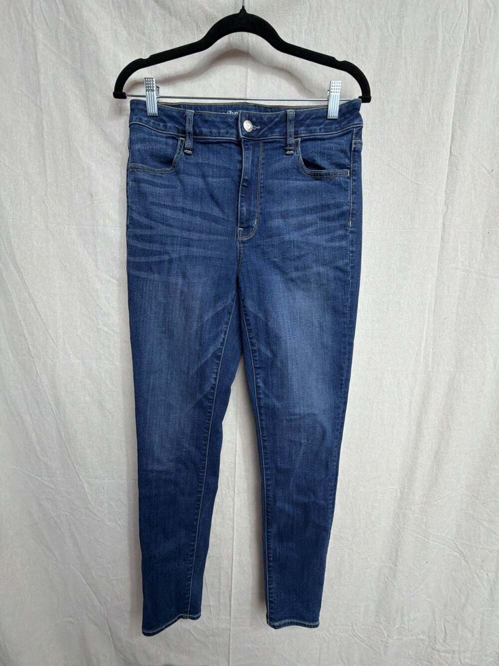 American Eagle Super Hi-Rise Jegging Size 8 Regular Dark Wash Blue Jeans